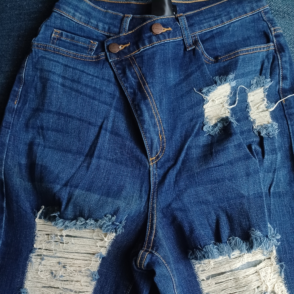 SWANK Ripped Indigo Boyfriend Jeans